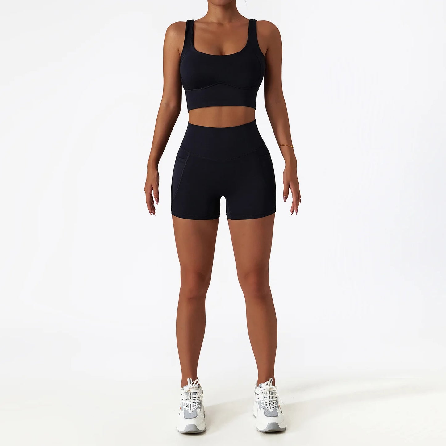 2PCS Seamless Women Tracksuit Yoga Set Workout Sportswear