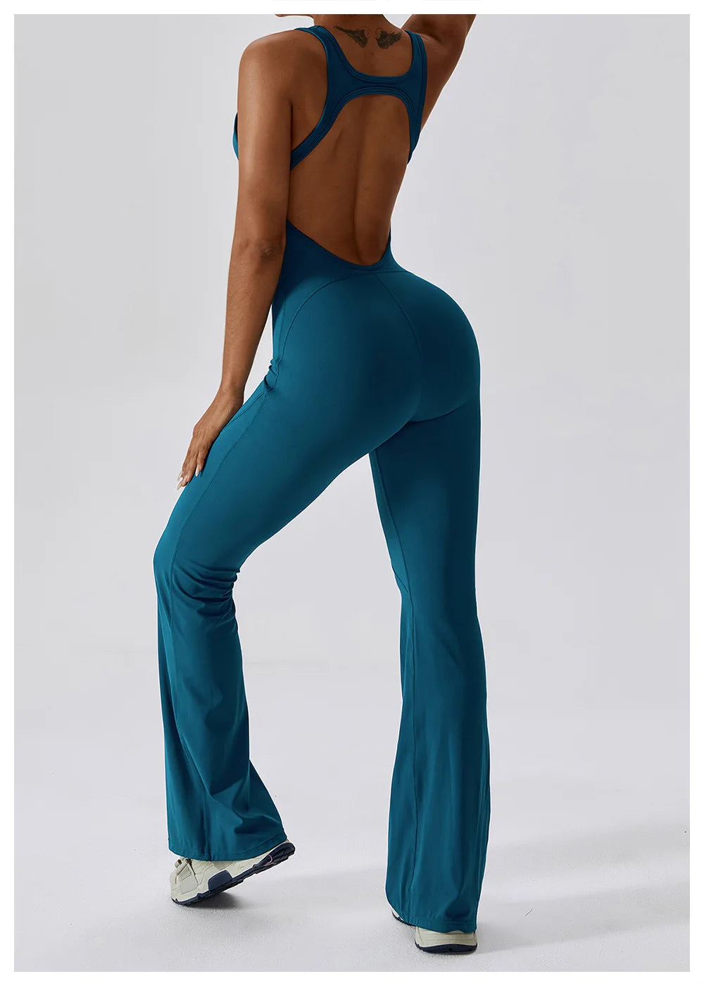 Solid Yoga Jumpsuit One Piece Outfit Fitness Bodysuit Workout Clothes