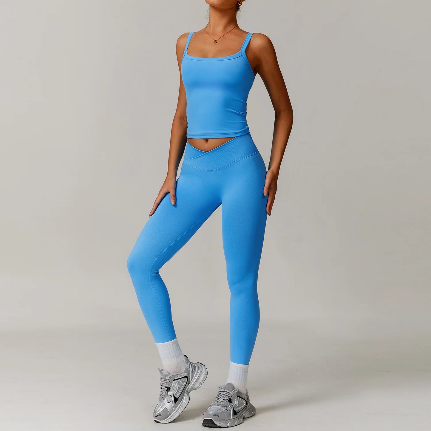 2 Pieces Yoga Suit Sports Set Women Athletic Wear Gym