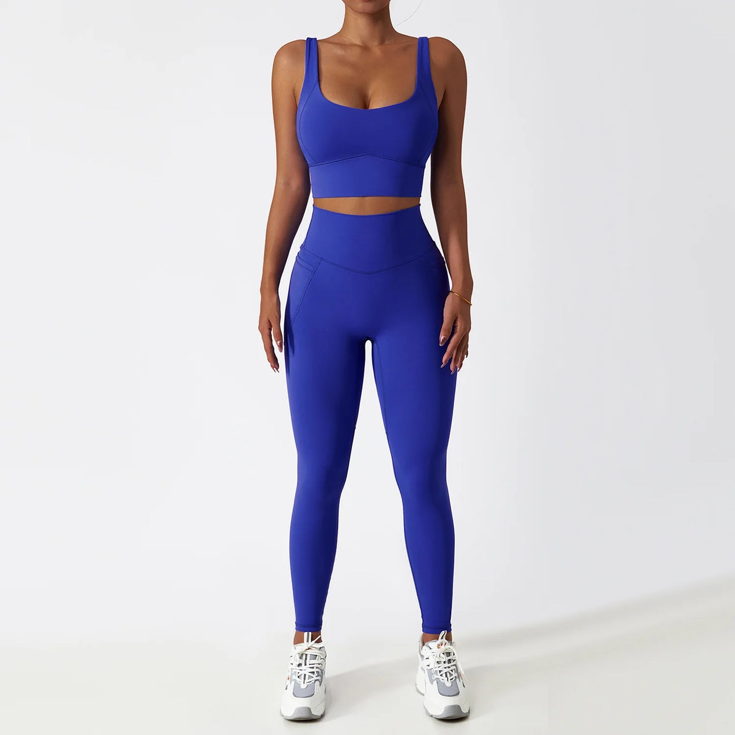 2PCS Seamless Women Tracksuit Yoga Set Workout Sportswear