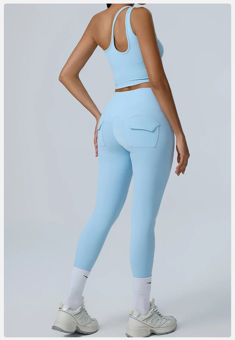 2PCS Seamless Yoga Women Sexy Set Athletic Wear
