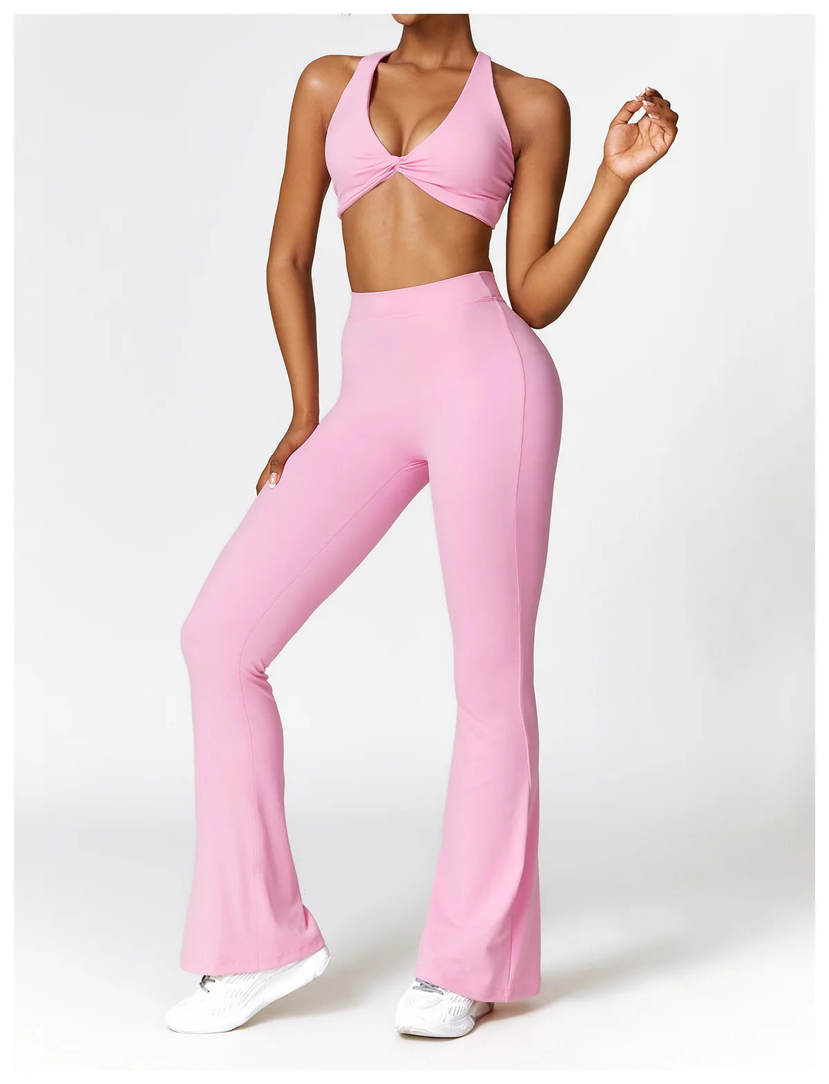 Yoga Set 2 Pieces Gym Set Workout Clothes for Women Seamless High Waist Leggings