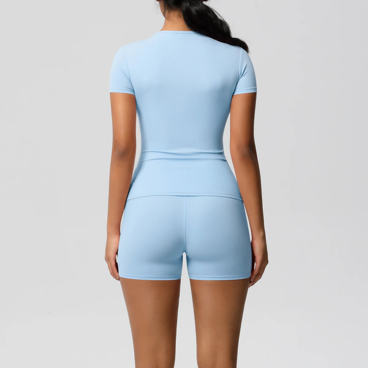 Workout Sportswear 2Pcs Yoga Shirt Push Up Workout Clothes