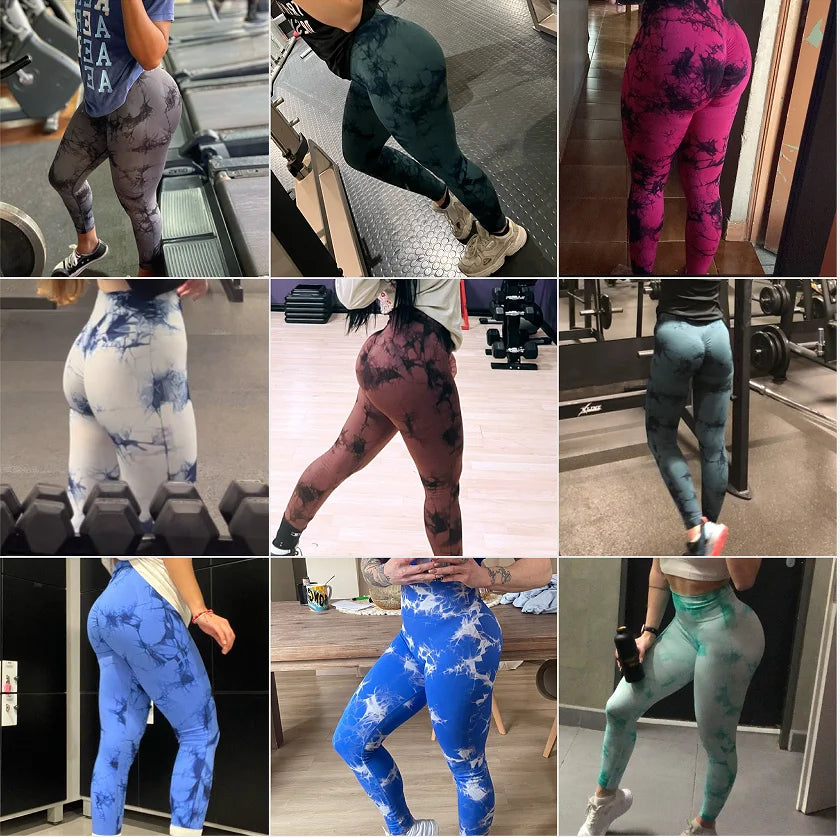 23 Colours Tie Dye Seamless Leggings Push Up