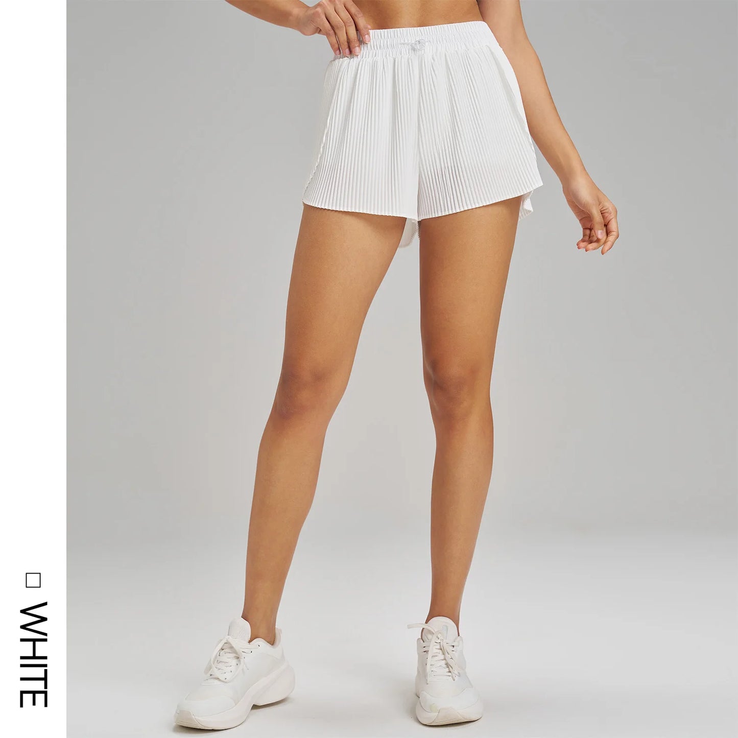 Sports Outdoor Fitness Yoga Shorts Fake Two Pieces Pleated Skirt Pants Breathable Quick Dry Three Point Pants Yoga Skirt