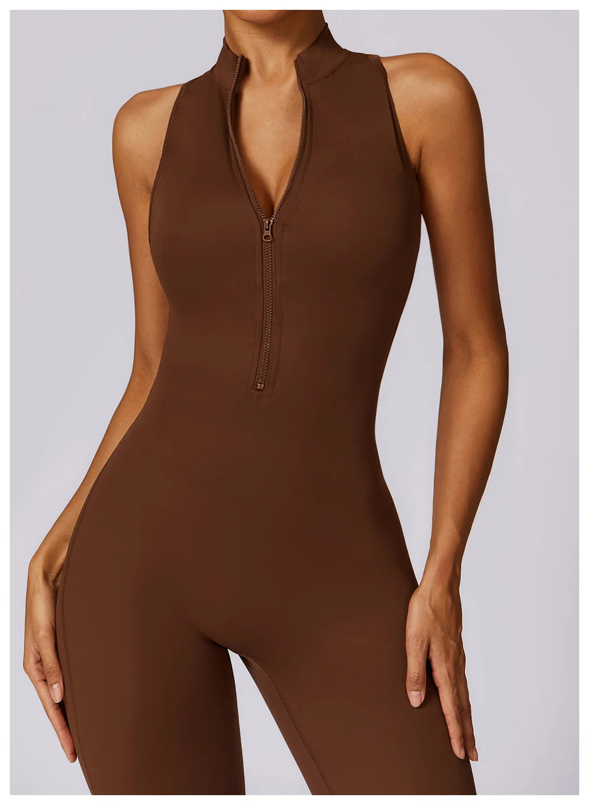 Women's Tracksuit Yoga Set Zipper Jumpsuits One Piece Fitness