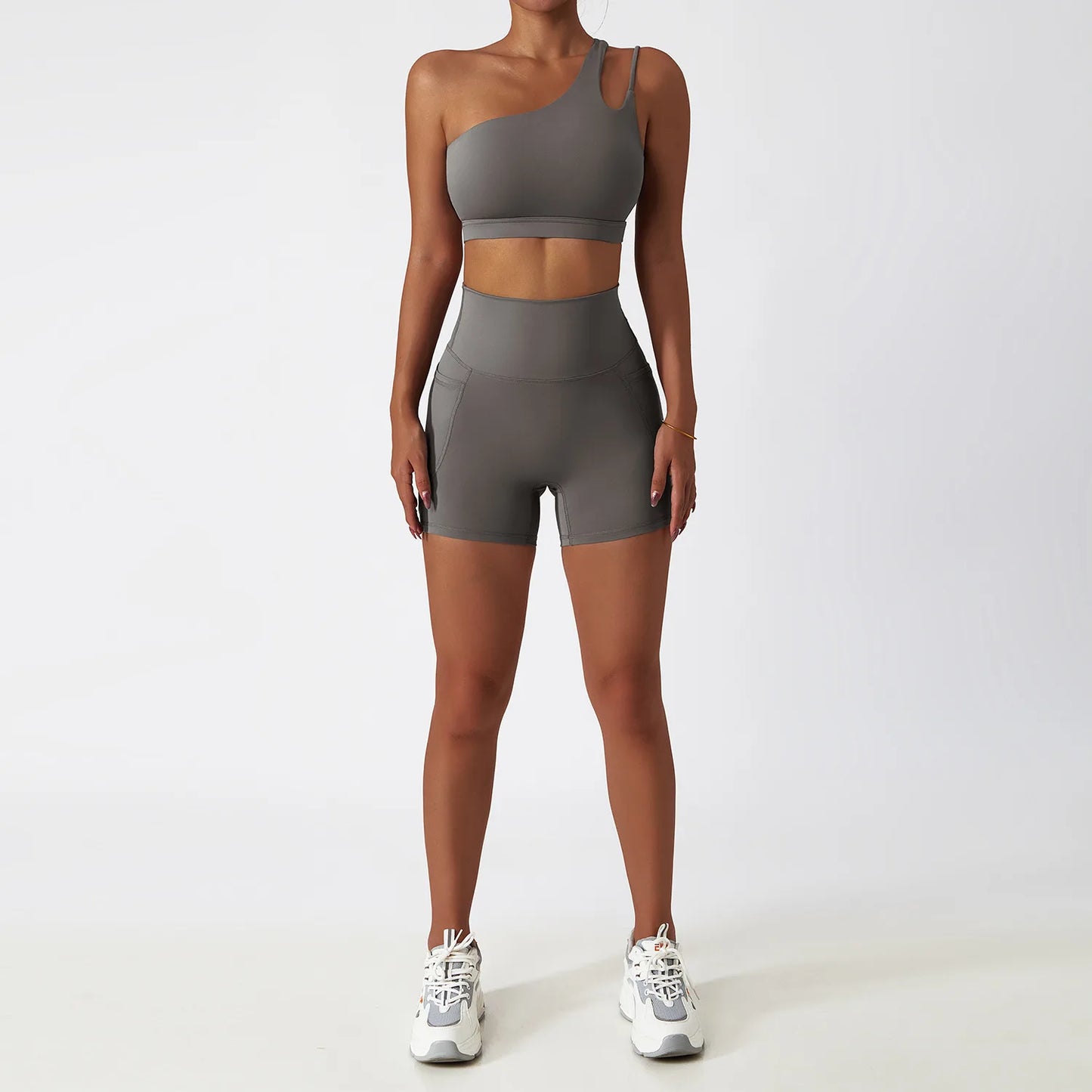 2PCS Seamless Women Tracksuit Yoga Set Workout Sportswear