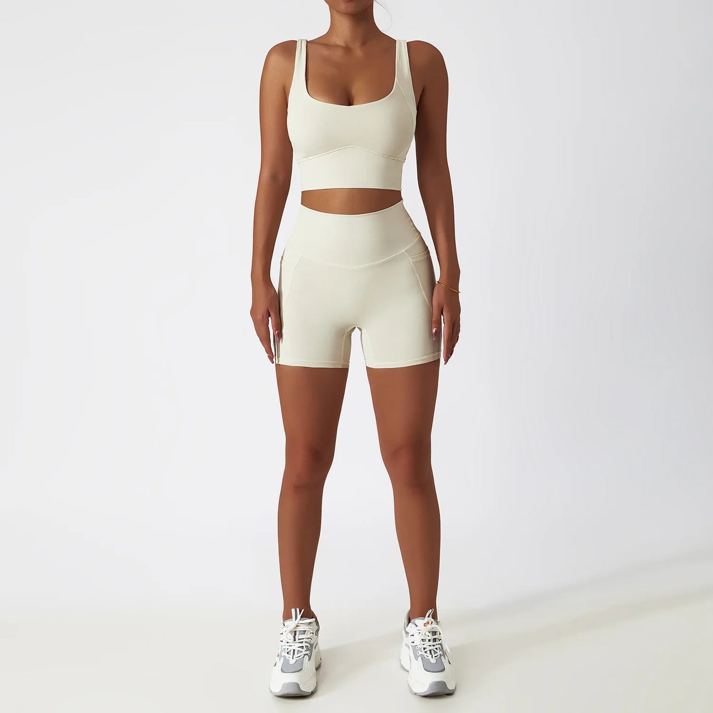 2PCS Seamless Women Tracksuit Yoga Set Workout Sportswear