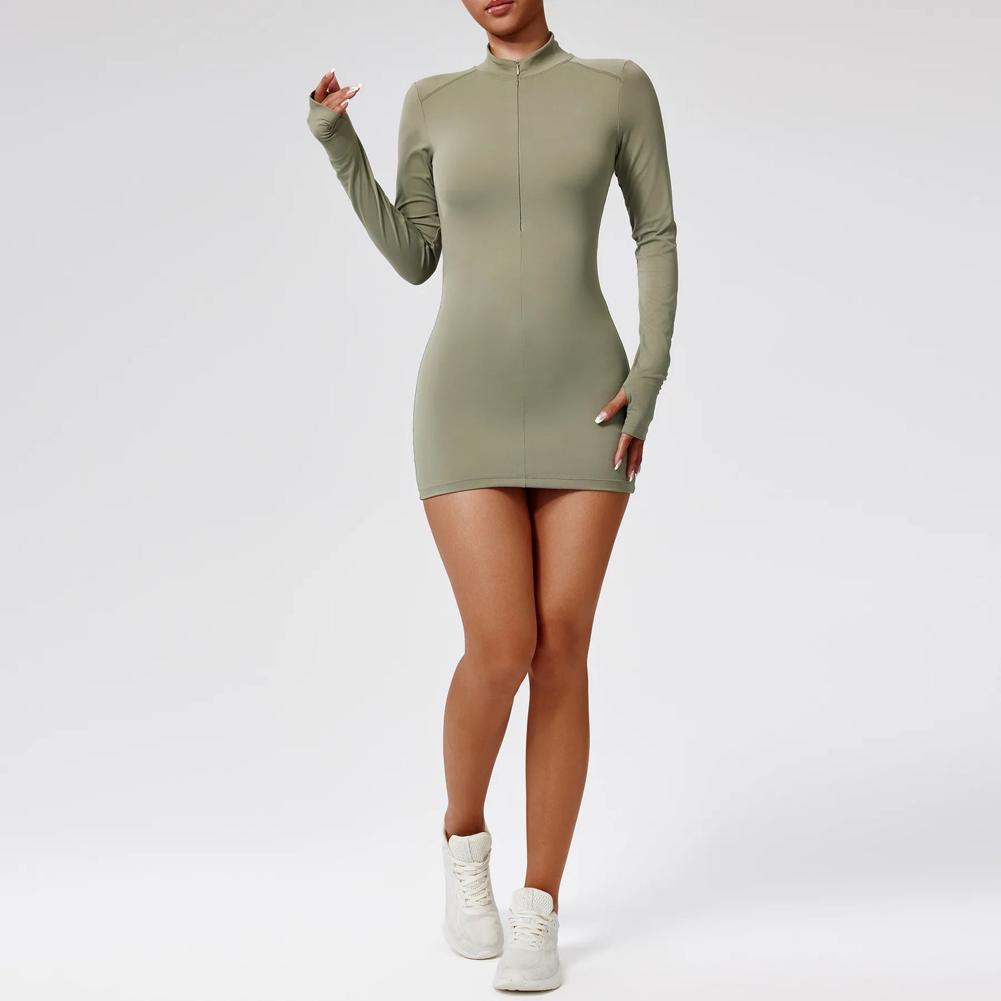 Fitness Bodysuit Sportswear Gym Set Women Clothes Jumpsuit Long Sleeved