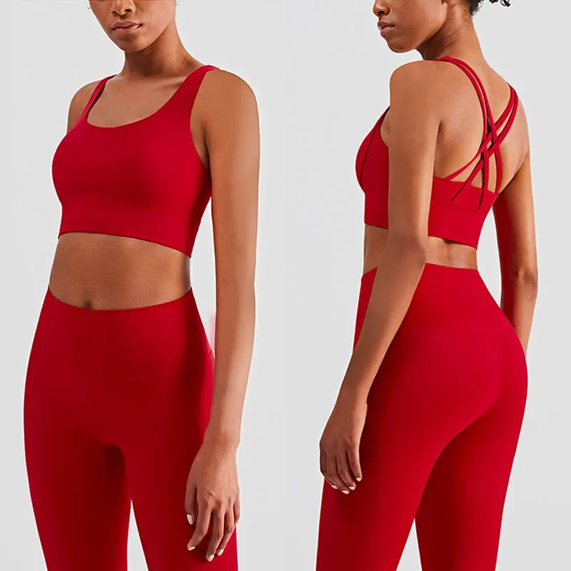 2 Piece Yoga Clothes Women's Tracksuit Athletic Wear