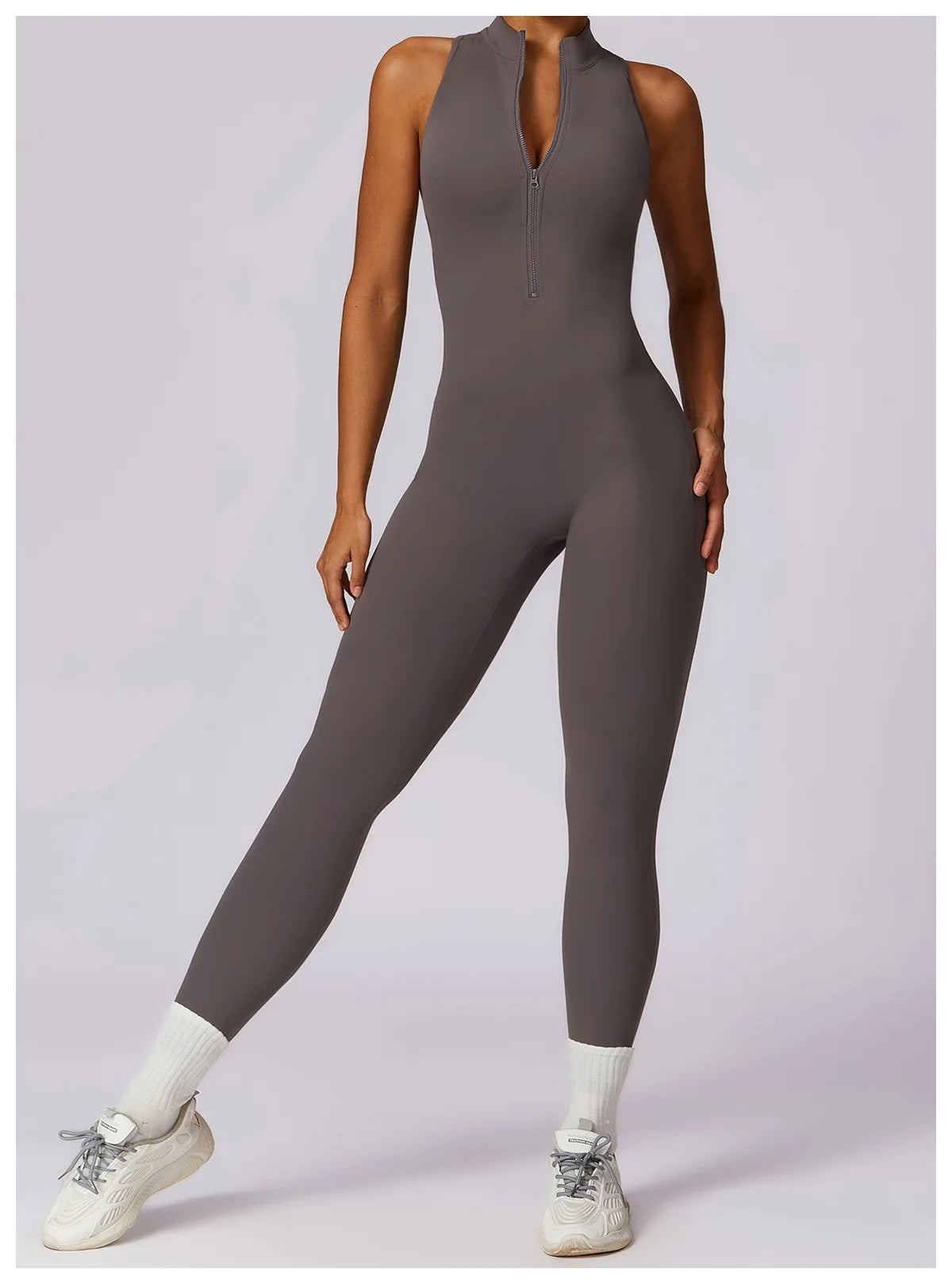 Zipper Yoga Jumpsuit Fitness Sports