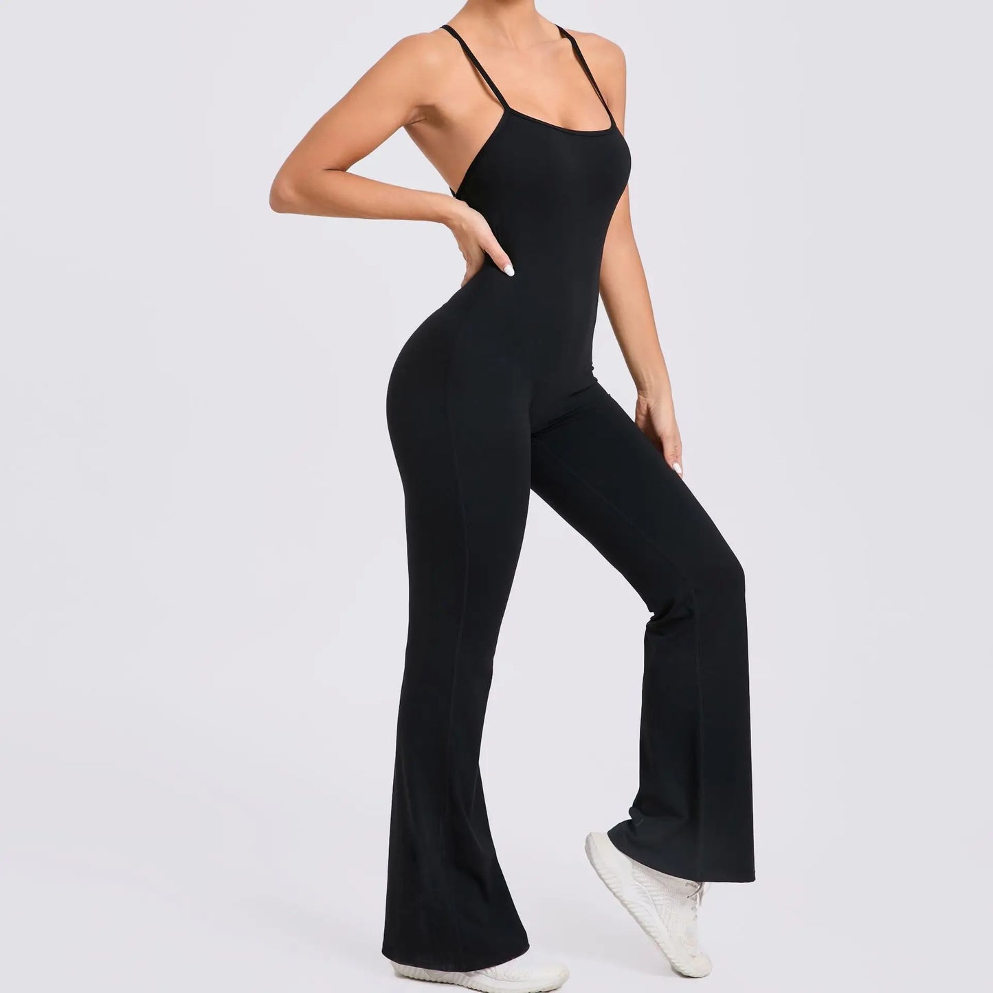 Sexy Back V Jumpsuit Gym Set Yoga Suit Sportswear Women