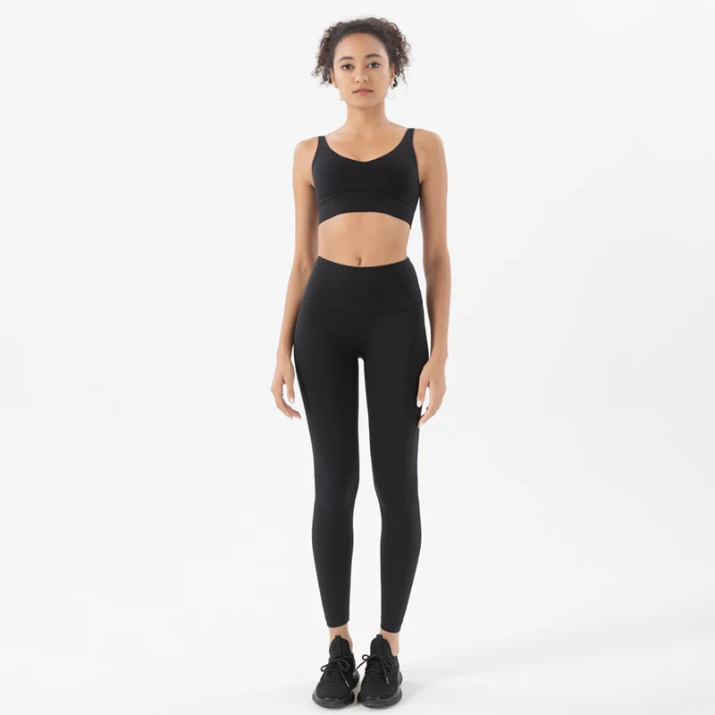 Nylon Tracksuits Women's Yoga Set Sports Suit Gym Fitness