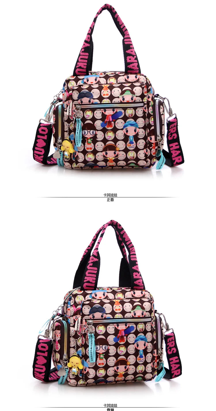 New woman candy color shoulder bag 2021 cowboy bag cute girl Harajuku baby handbag multi-functional Oxford cloth Messenger bag