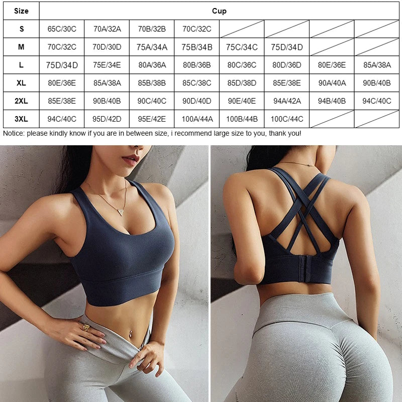 Cross Strap Back Fitness Bra