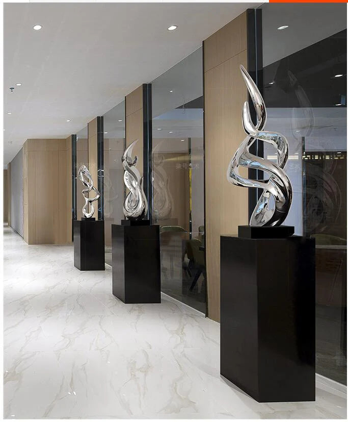 Modern Resin Abstract Floor Sculpture Ornaments Art Home Livingroom Figurines Crafts Hotel Lobby Office Accessories Decoration