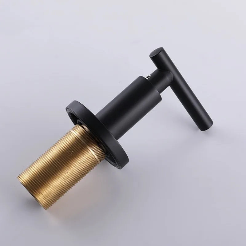 High Quality Brass 3 Hole 2 Handle Bathroom sink faucet Black Copper Basin mixer Taps Cold hot water faucet for Bathroom