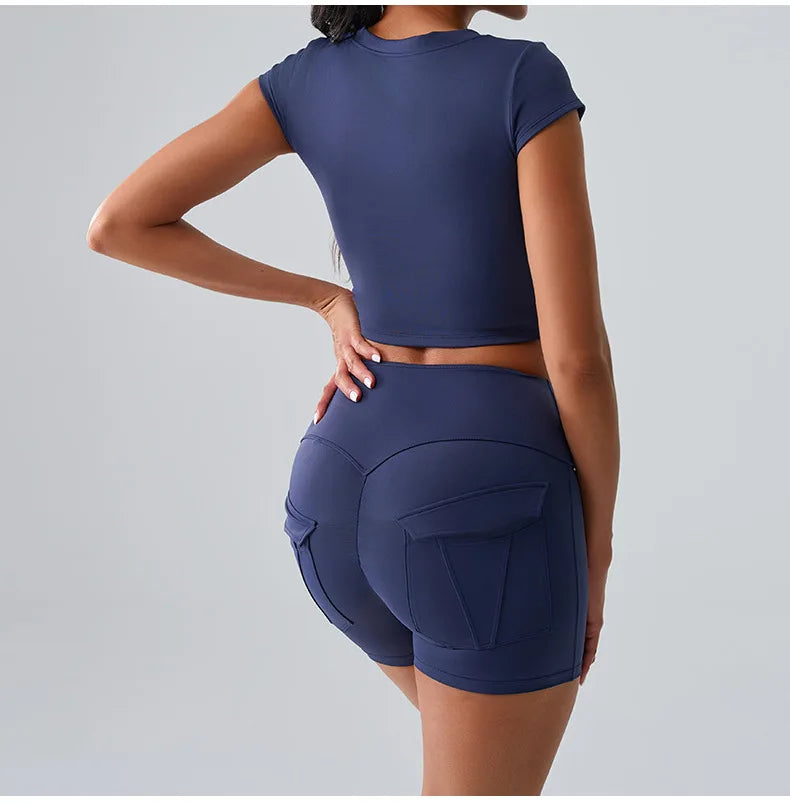 Sexy Women's Feeling Naked Training Set Gym Yoga 2 Pieces