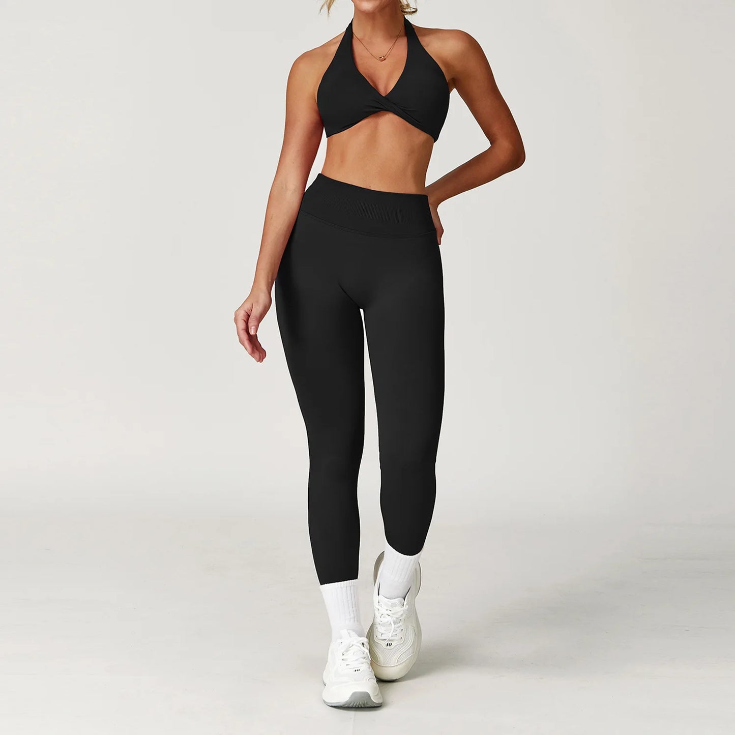 Yoga Suit 2PCS Sports Set Women Tracksuit Running Workout Long Sleeve