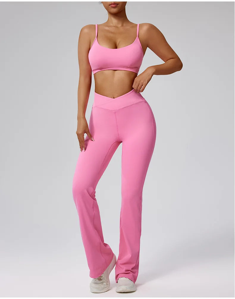 Women Tracksuit 2PCS Yoga Set Workout Clothes