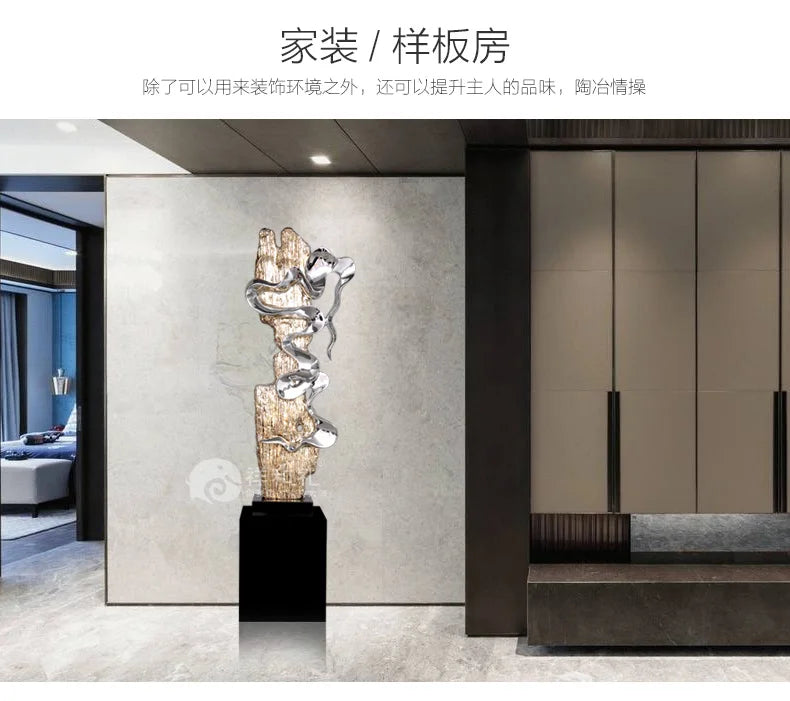 Entrance Decoration Hotel Lobby Villa Soft Furnishings Floor Sculpture Large Abstract Crafts