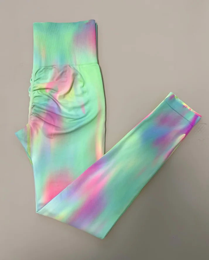 Tie Dye Seamless Athletic Yoga Pants