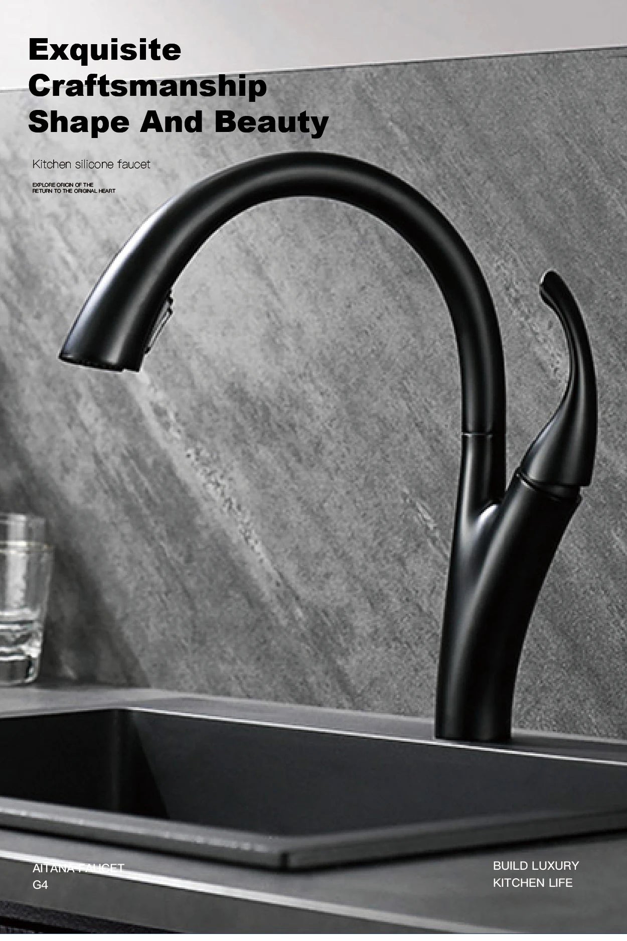 Kitchen faucet cold and hot dual function