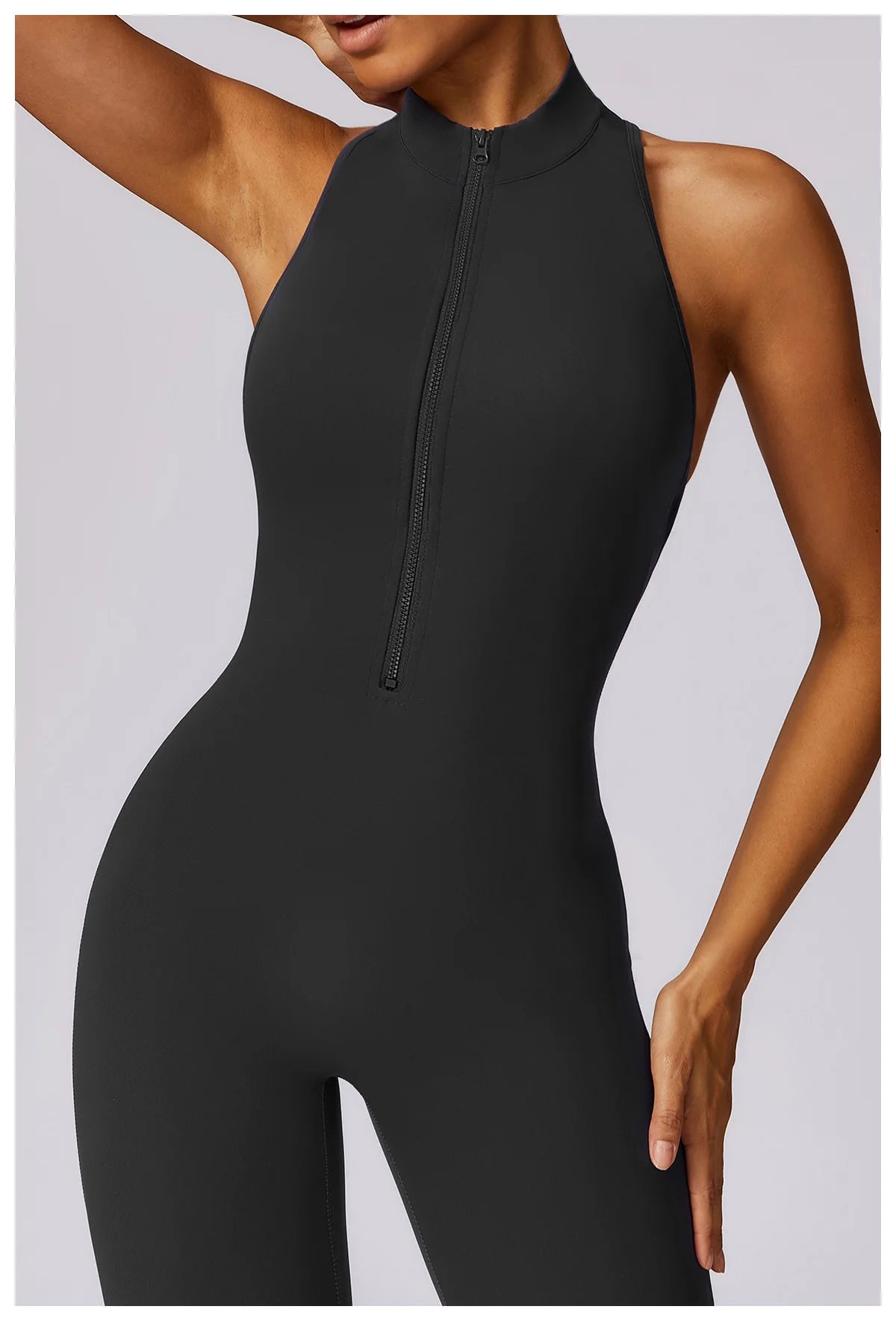 Zipper Yoga Jumpsuit Fitness Sports