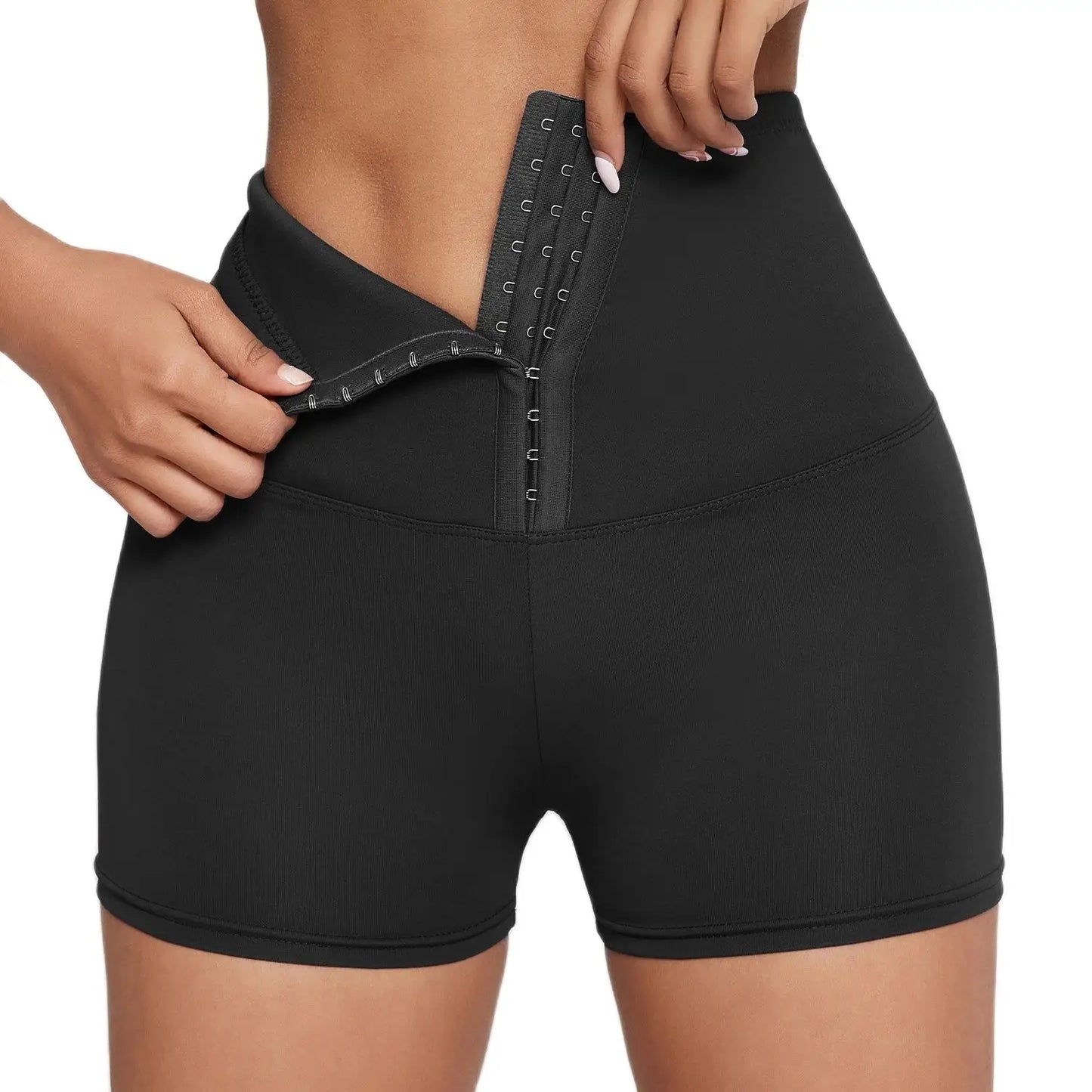 CHRLEISURE Women Breasted Yoga Shorts Sexy Butt Lift Fitness Shapewear Abdomen Tights Gym High Waist Stomach Cycling Shorts