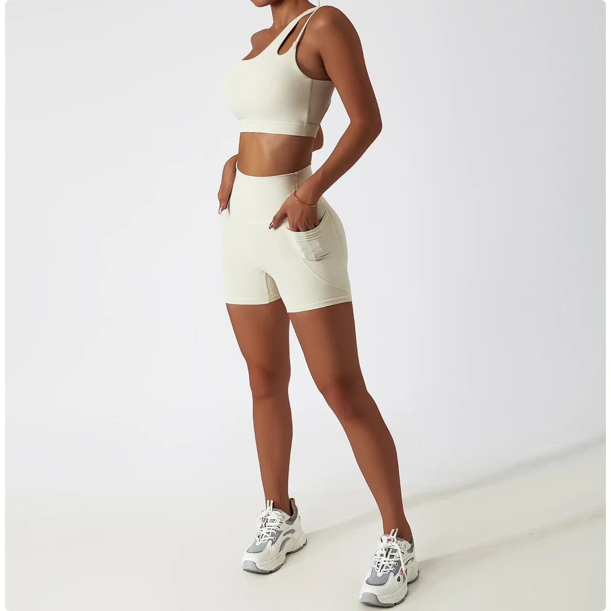 2PCS Seamless Women Tracksuit Yoga Set Workout Sportswear
