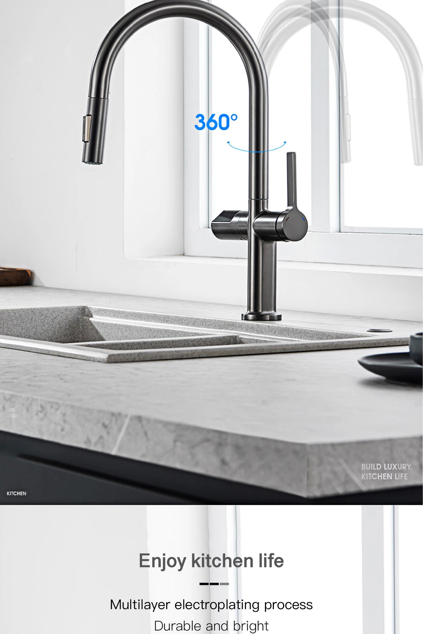 Digital Display Kitchen Faucet