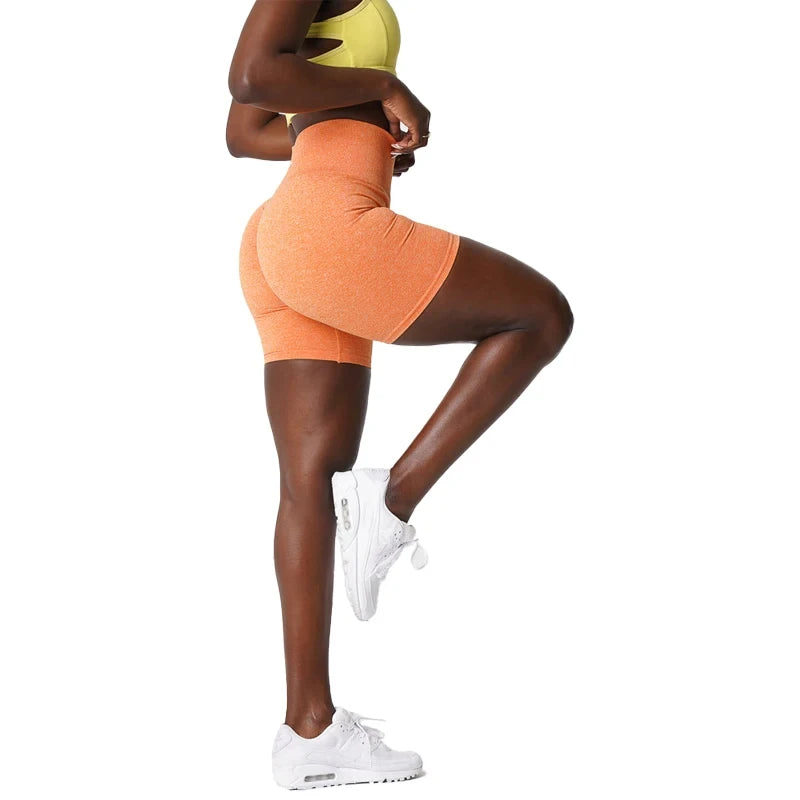 Scrunch Seamless Shorts Spandex Shorts Woman Fitness Elastic Breathable Hip-lifting Leisure Sports Running