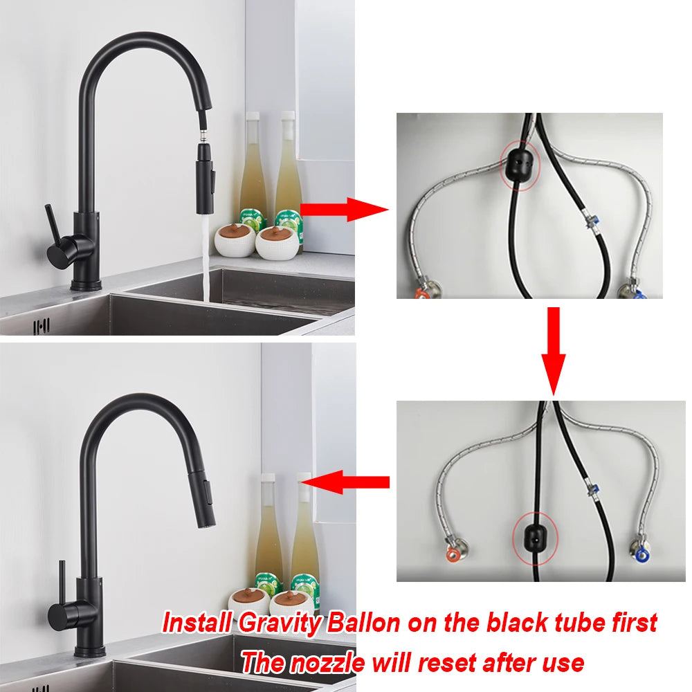 Kitchen Faucet Two Function Single Handle Pull Out Mixer