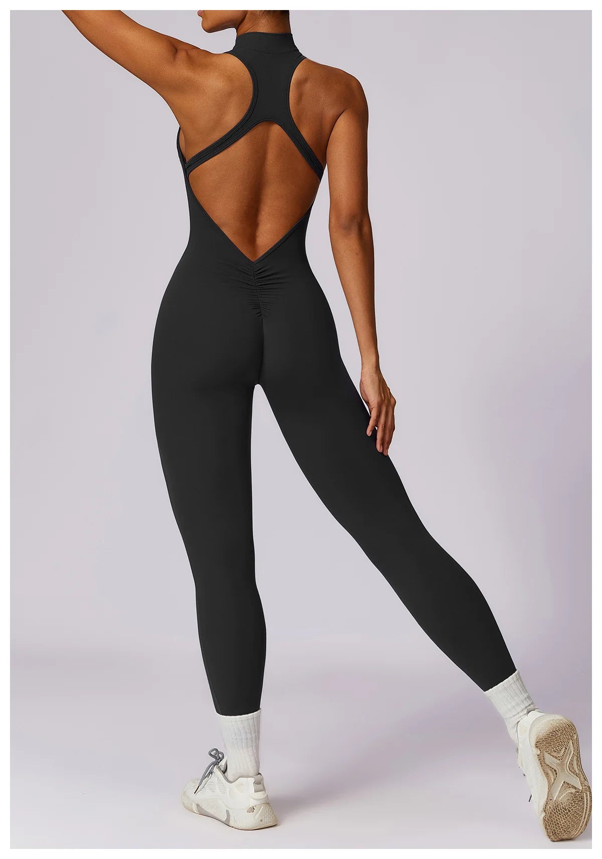 Zipper Yoga Jumpsuit Fitness Sports