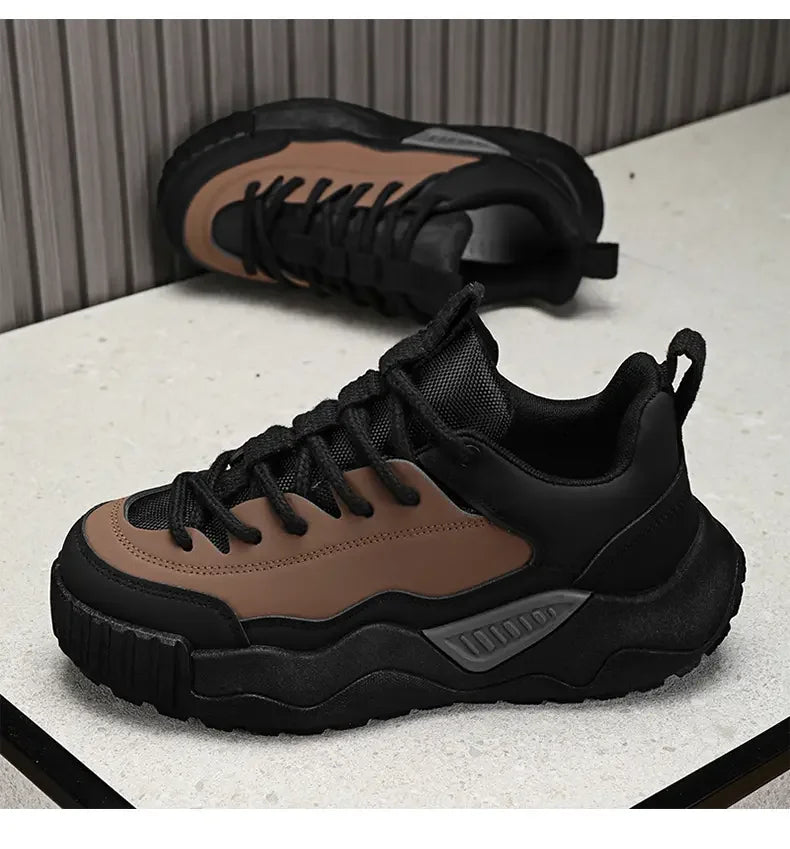 Designer Color Block Luxury Chunky Sneakers for Men Casual Thick Platform Fashion Casual Shoes Sports Running Trainers Tenis