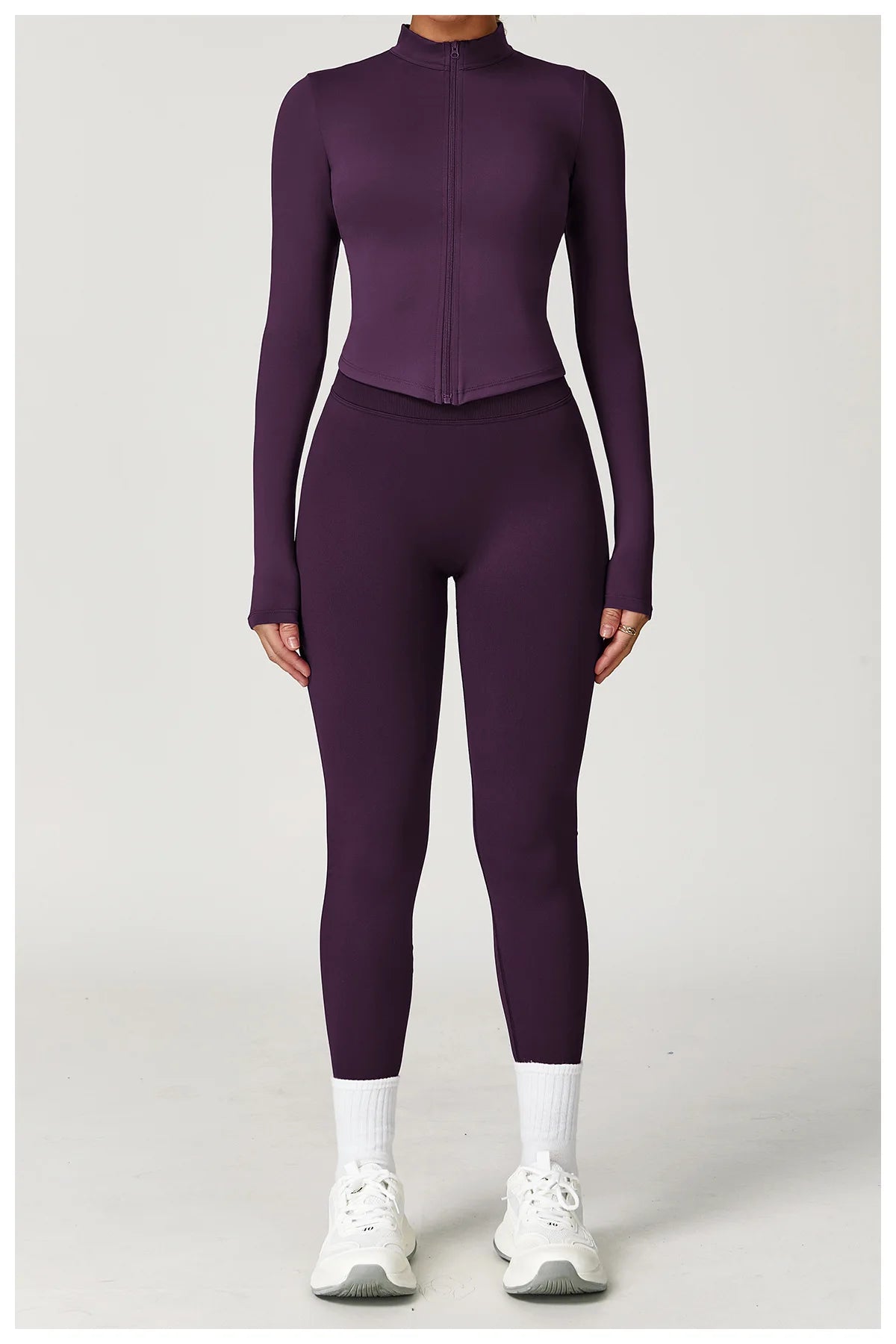 Yoga Suit 2PCS Sports Set Women Tracksuit Running Workout Long Sleeve