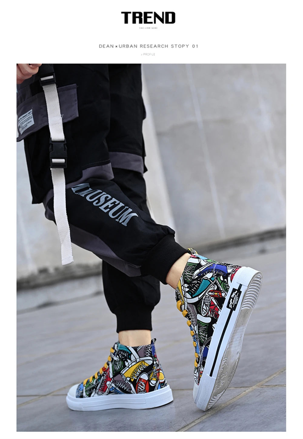 Couple Colorful Canvas Shoes Men High-top Lace Up Flats Graffiti Vamp Female Spring Summer Casual Sneakers Size 35-44 Chaussure