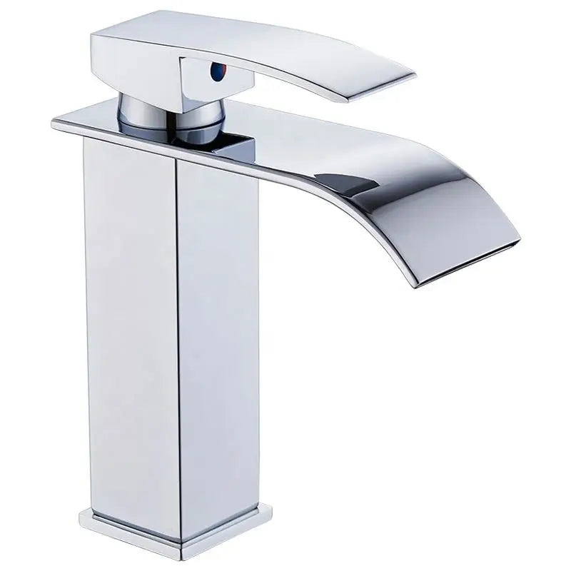 Black Waterfall Single Hole Bathroom Sink Faucets Wash Modern Water Taps Basin Mixer Faucets for Toilet