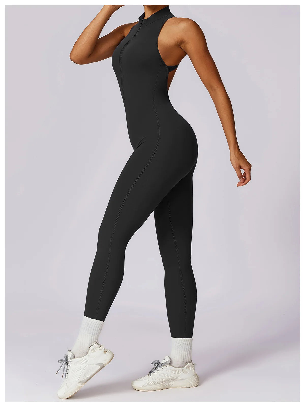 Women's Tracksuit Yoga Set Zipper Jumpsuits One Piece Fitness