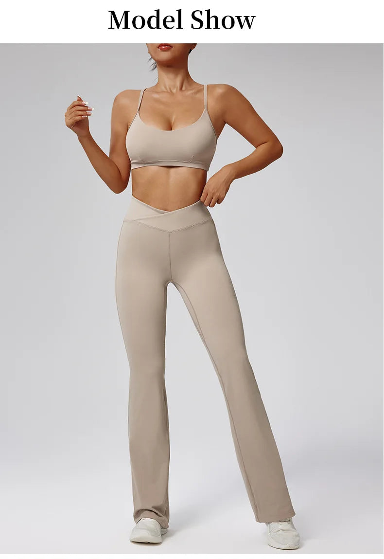 Women Tracksuit 2PCS Yoga Set Workout Clothes
