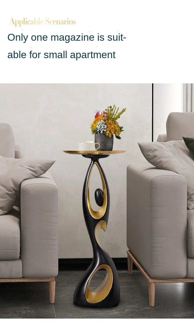 Creative Home Decor Art Abstract Sofa Side Table Light Luxury Living Room Porch Decoration Corner Table Designer Furniture