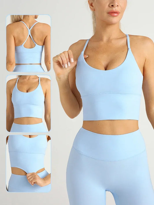 Cross Back Y Shape Sports Bra