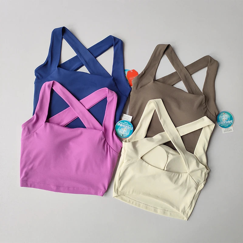 Seamless Cross Back Sports Bra