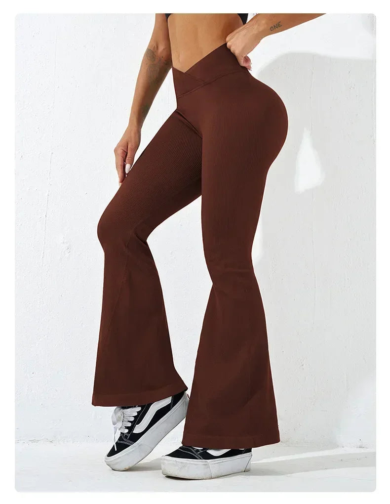 Flared Pants Cross Waist