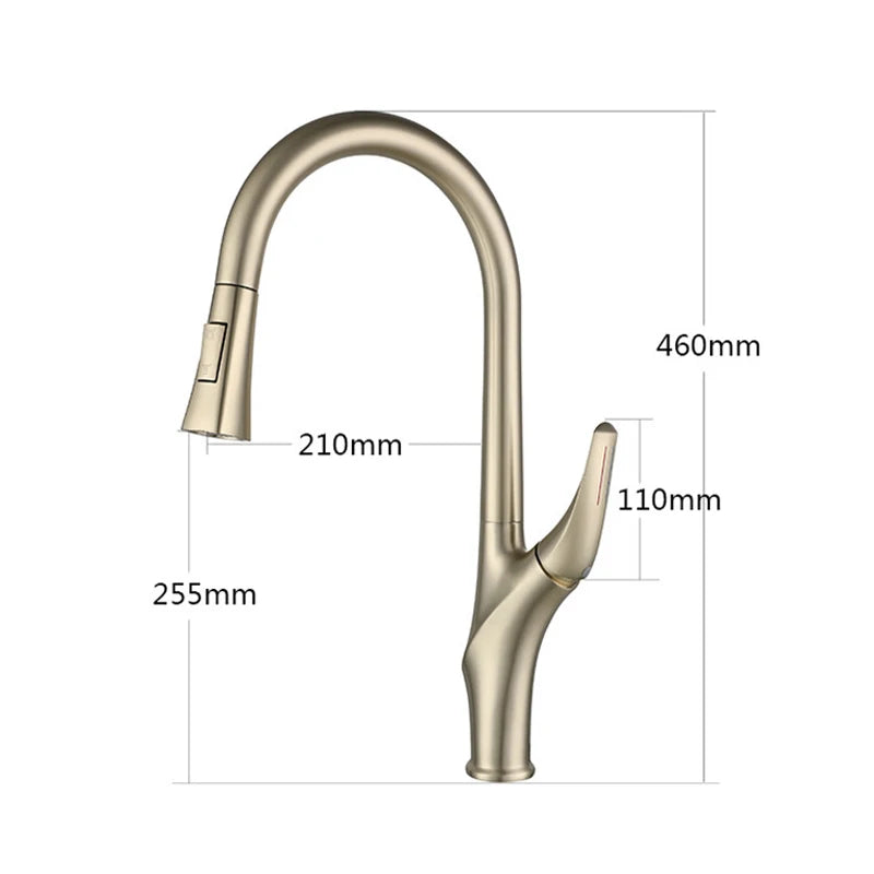 Brushed Pull Out Kitchen Faucet