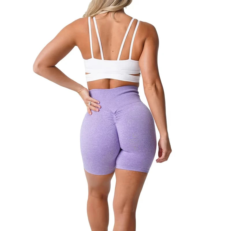 Scrunch Seamless Shorts Spandex Shorts Woman Fitness Elastic Breathable Hip-lifting Leisure Sports Running