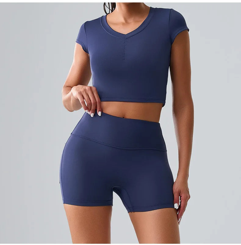 Sexy Women's Feeling Naked Training Set Gym Yoga 2 Pieces