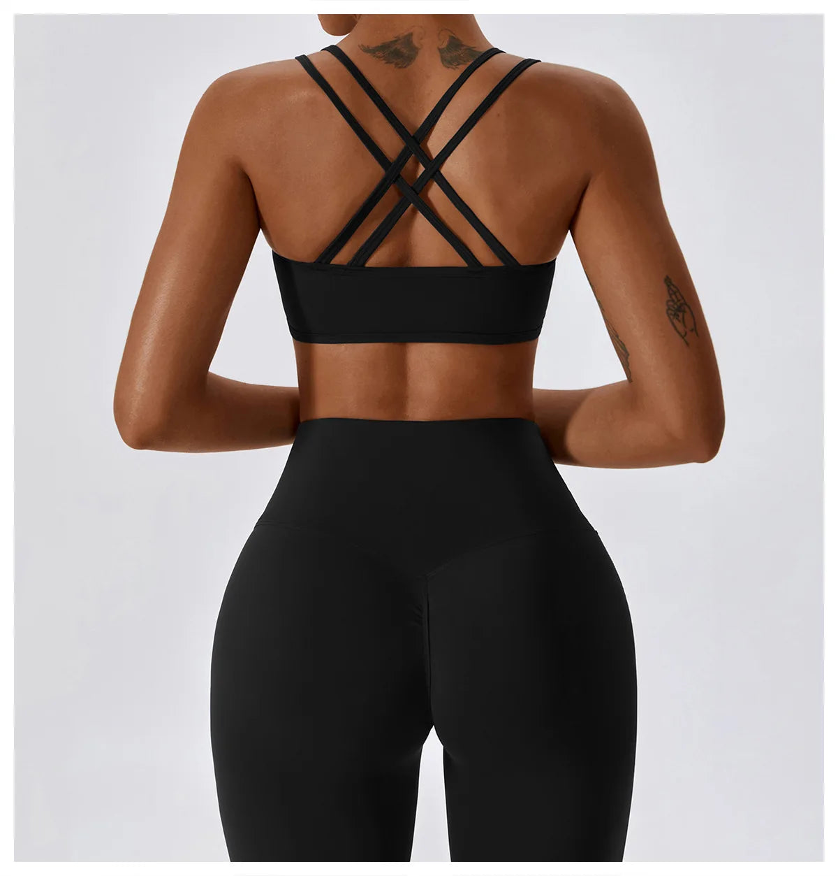 Athletic Wear High Waist Leggings And Top Two Piece Set Seamless Gym