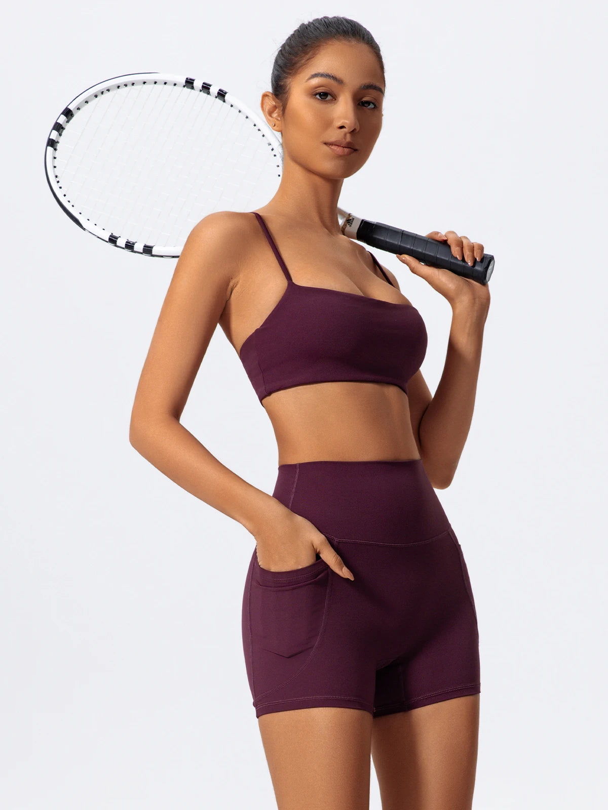 Two Piece Gym Workout Set Female Bra Yoga Sets 2ps Shorts Fitness Wear