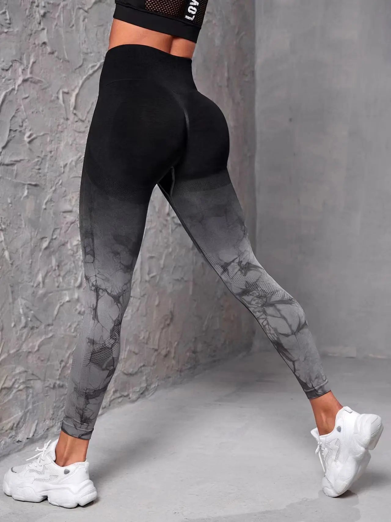 Gradient Tie Dye Yoga Pants Women Seamless Sport